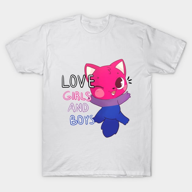 bisexual cat T-Shirt by Tlacuache con sombrero